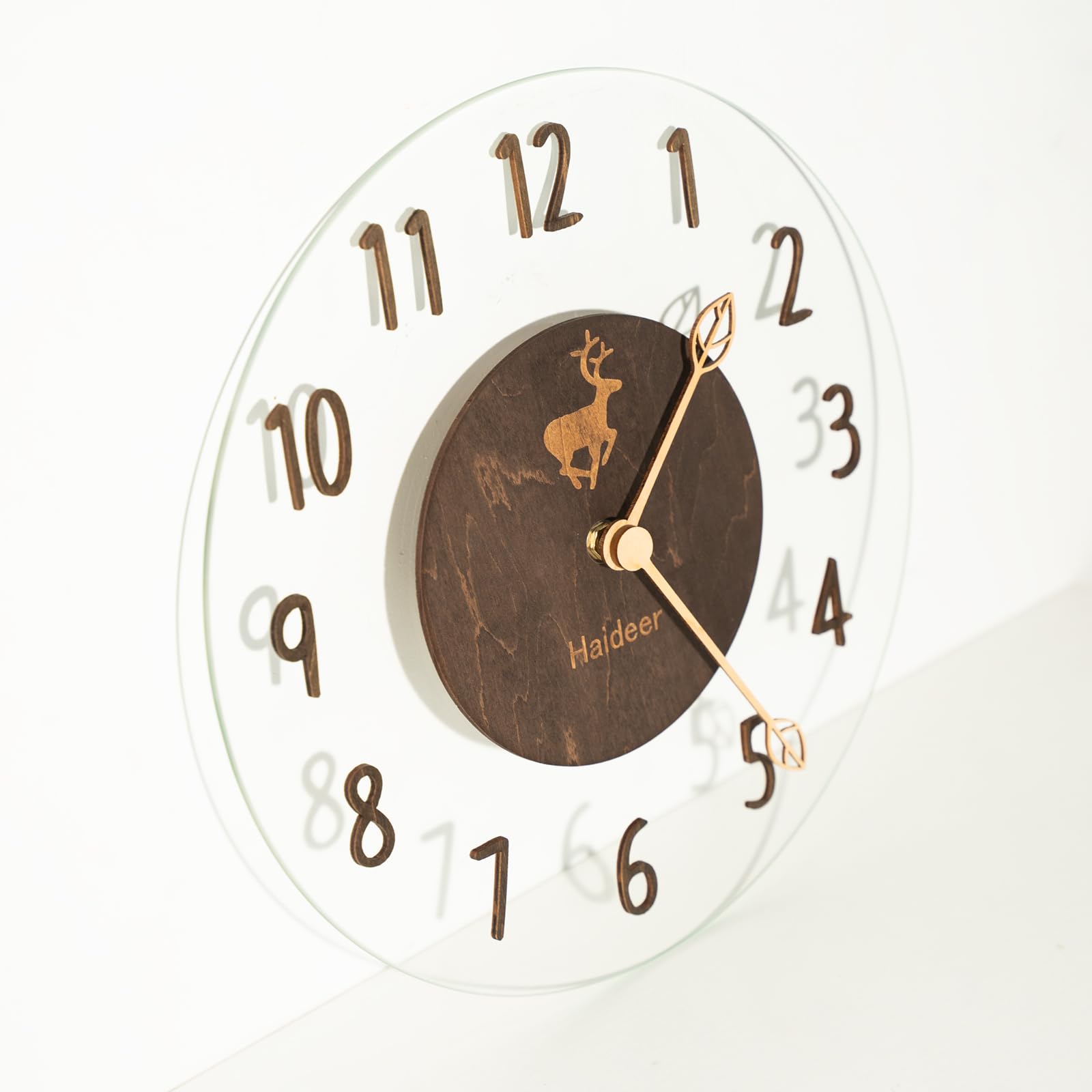 Amazon.co.jp: 掛け時計 おしゃれ ガラス掛け時計 電池式 透明 静音